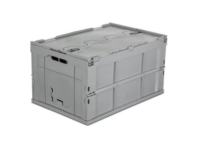 Mount-It! Collapsible Plastic Storage Crate, 65L Capacity #MI-908