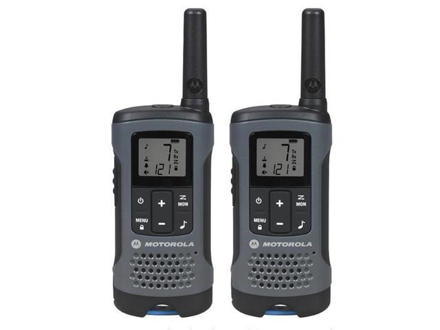 MOTOROLA T200 Two Way Radio,Gray,NiMh or Alkaline,PK2
