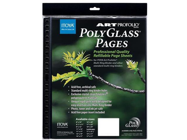 Itoya PR1117 11 in. x 17 in. Art Profolio Polyglass Refill Pages