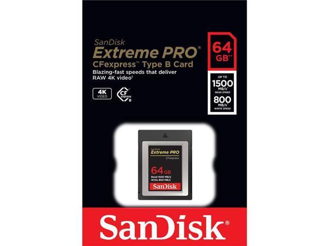 SanDisk - SDCFE-064G-ANCIN - Sandisk Extreme Pro Cfexpress Card, 64gb, Type Btype B