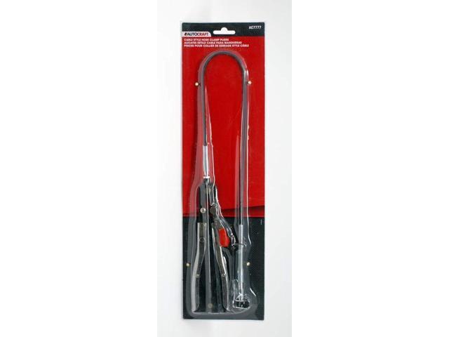 Autocraft - Flexible Hose Clamp Pliers Designed for Spring Type Clamps Cable Style with Locking Feature Allows Hands-Free Operation