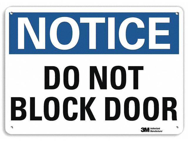 LYLE U1-1039-RA_14X10 Notice Sign, 10 in Height, 14 in Width, Aluminum,