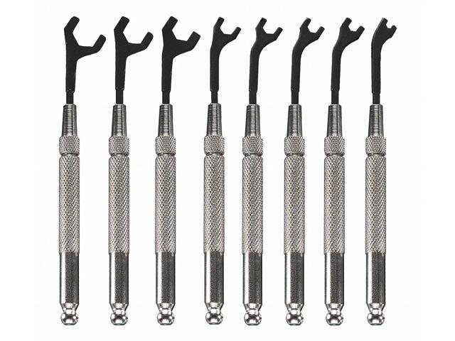 MOODY TOOL 58-0151 Open End Wrench Set,30 Deg,5/64-5/16,8Pc