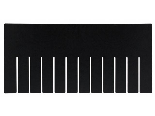 QUANTUM STORAGE SYSTEMS DL92080CO Plastic Divider, Black, 15 1/4 in L, 7 1/4 in