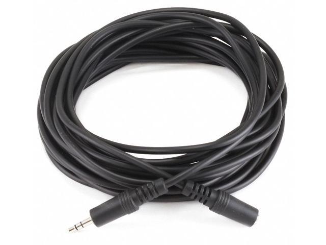 Monoprice Stereo Extension Cable - 25 Feet - Black 3.5mm Plug/Jack Male/Female