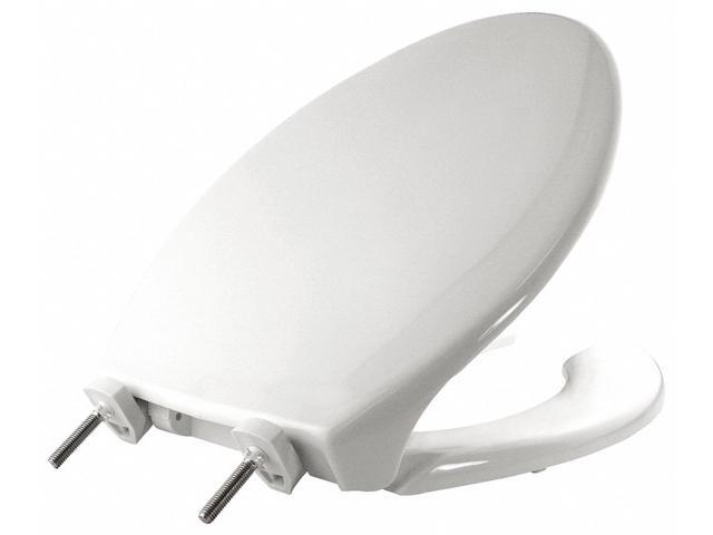 BEMIS 7850TDG-000 Toilet Seat With Cover, Plastic, Elongated, White