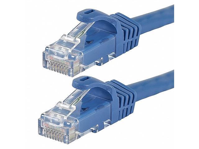Monoprice Flexboot Cat6 Ethernet Patch Cable - Network Internet Cord - RJ45, Stranded, 550Mhz, UTP, Pure Bare Copper Wire, 24AWG, 5ft, Blue