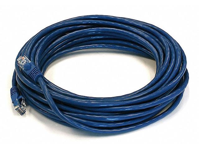 Monoprice Cat6 Ethernet Patch Cable - 30 Feet - Blue Network Internet Cord - RJ45, Stranded, 550Mhz, UTP, Pure Bare Copper Wire, 24AWG