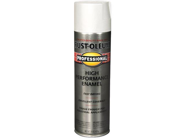 Rustoleum Professional High Performance Topcoat Enamel Spray Paint, 15 oz Aerosol Can, White