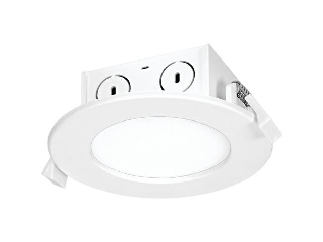 Satco 4 In. Direct Wired IC Rated White 4000K LED Recessed Light Kit S39057