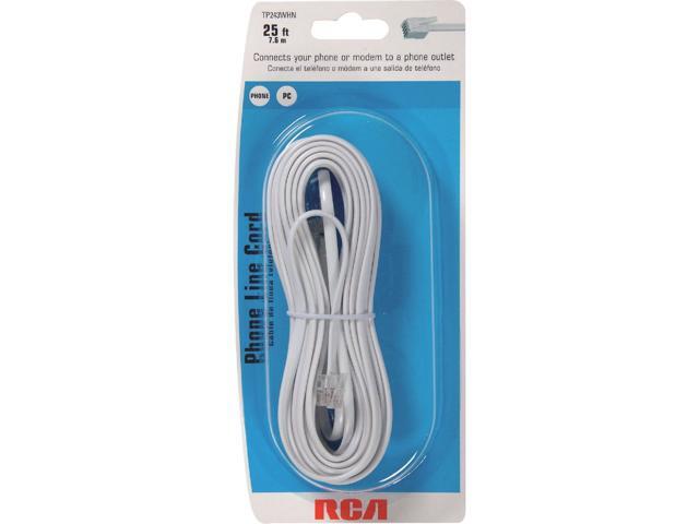 RCA 25 Ft. White Phone Cord TP243WHR