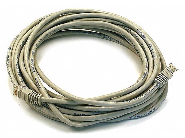 Monoprice Cat5e Ethernet Patch Cable - 25 Feet - Gray Network Internet Cord - RJ45, Stranded, 350Mhz, UTP, Pure Bare Copper Wire, 24AWG