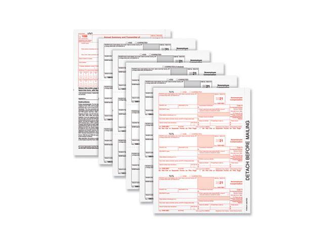 5-Part 1099-NEC Tax Forms, 8.5 x 11, 50/Pack 22993NEC