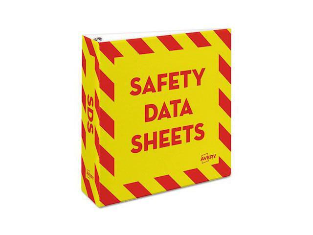 Avery SDS Binder 3' Cap 11-3/16'Wx2-2/3'Dx11-5/8'H Red/Yellow 18952