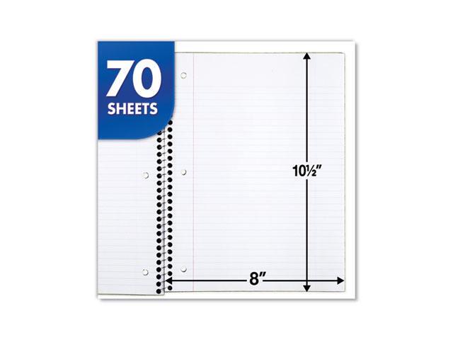 Mead Spiral Notebook College Rule 10 1/2' x 8' 70 Pages 6 Books/Pack 73065