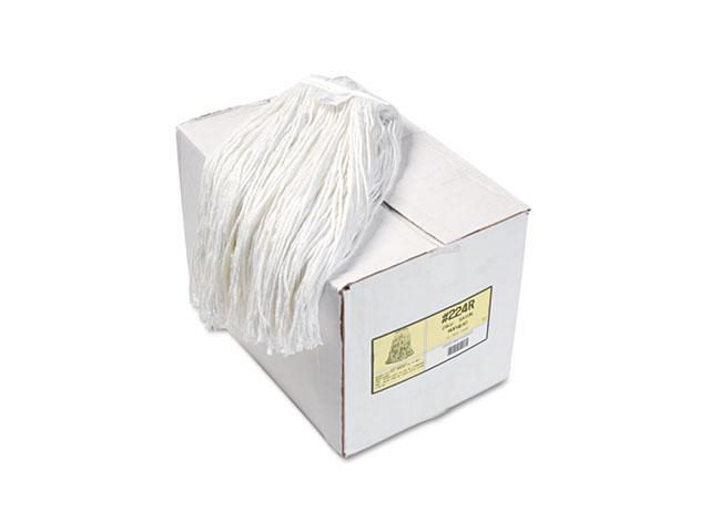 Boardwalk Premium Cut-End Wet Mop Heads Rayon 24oz White 12/Carton 224RCT