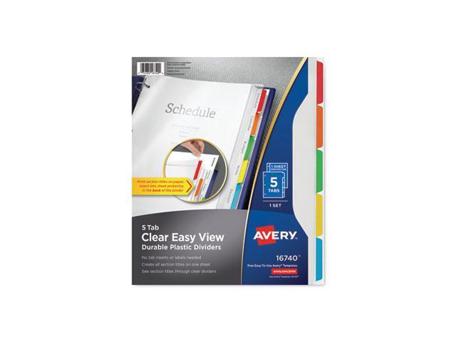 Avery - Clear Easy View Plastic Dividers, 5 Tabs - Multicolor - image 12