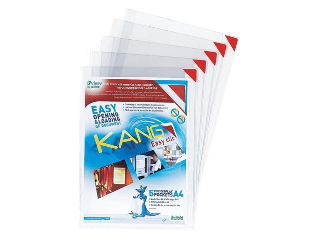Sign Holder,Clear,9/32 in H,Adhesive,PK5 TARIFOLD P194750