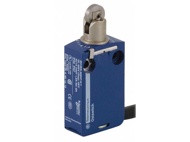 TELEMECANIQUE SENSORS XCMD2102L5 Limit Switch, Plunger, Roller, 1NC/1NO, 6A at
