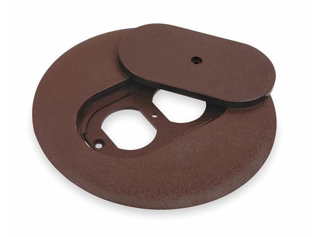 STEEL CITY P 68 DRC BRN Box Cover, Floor Box Type, 1 Gang, Polycarbonate