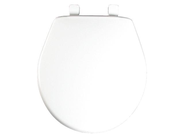BEMIS 730SL 000 Toilet Seat, With Cover, Plastic, Round, White