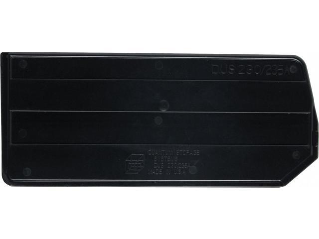 QUANTUM STORAGE SYSTEMS DUS235CO Plastic Divider, Black, 10 in L, 4 1/4 in H, 6