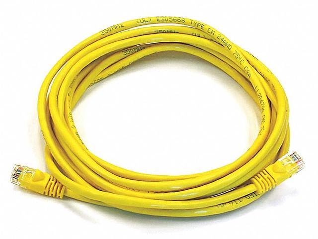 Monoprice Cat6 Ethernet Patch Cable - 14 Feet - Yellow Network Internet Cord - RJ45, Stranded, 550Mhz, UTP, Pure Bare Copper Wire, 24AWG