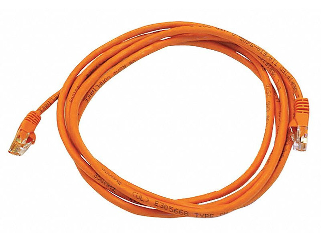 Monoprice Cat5e Ethernet Patch Cable - 7 Feet - Orange Network Internet Cord - RJ45, Stranded, 350Mhz, UTP, Pure Bare Copper Wire, 24AWG