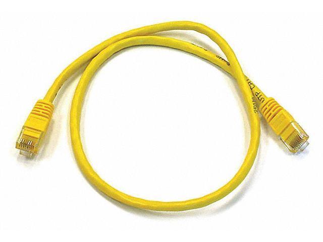 Monoprice Cat6 Ethernet Patch Cable - Network Internet Cord - RJ45, Stranded, 550Mhz, UTP, Pure Bare Copper Wire, 24AWG, 2ft, Yellow
