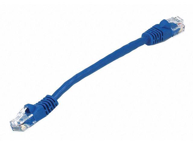 Monoprice Cat5e Ethernet Patch Cable - 0.5 Feet - Blue Network Internet Cord - RJ45, Stranded, 350Mhz, UTP, Pure Bare Copper Wire, 24AWG