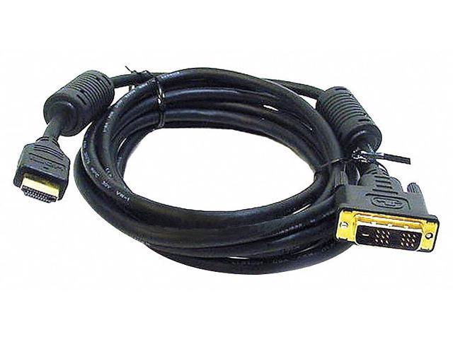 Monoprice HDMI to DVI Adapter Cable - 6 Feet - Black High Speed, Video Cable, 28AWG, Ferrite Cores, Compatible with AVCHD / PlayStation 3 and More