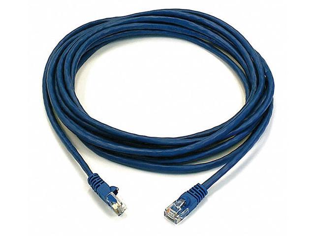 Monoprice Cat6 Ethernet Patch Cable - 14 Feet - Blue Network Internet Cord - RJ45, Stranded, 550Mhz, UTP, Pure Bare Copper Wire, 24AWG