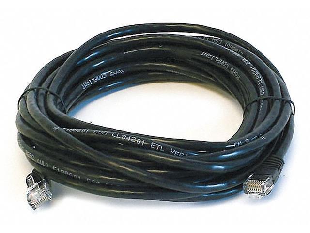 Monoprice Cat5e Ethernet Patch Cable - 20 Feet - Black Network Internet Cord - RJ45, Stranded, 350Mhz, UTP, Pure Bare Copper Wire, 24AWG