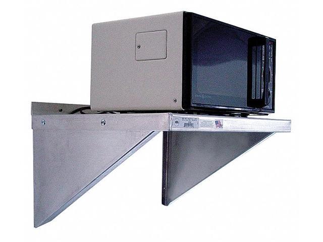 NEW AGE INDUSTRIAL 95883 Aluminum Wall Shelf, 24'D x 24'W x 13-1/4'H, Silver