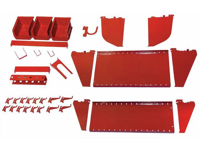 WALL CONTROL 35-K-WRKRD Workstation Slotted Accessory Kit,Red