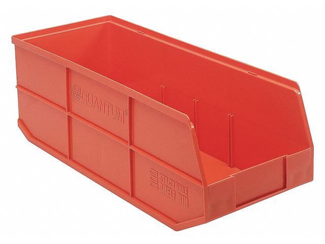 QUANTUM STORAGE SYSTEMS SSB483OR Shelf Storage Bin, Polypropylene, Orange, 7 in