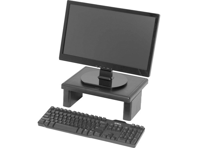 DAC Height Adjustable LCD/TFT Monitor Riser - 66 lb Load Capacity - Flat Panel Display Type Supported - 4.8' Height x 13' Width x 10.5' Depth - Black