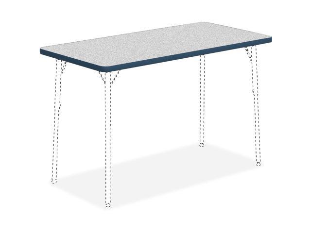 Lorell LLR99916 24 x 48 Rectangular Classroom Activity Tabletop - Gray & Navy