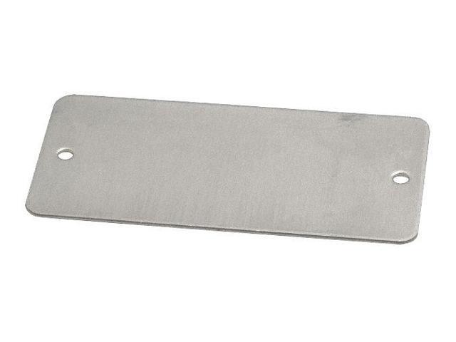 C. h. Hanson Blank Tag, Aluminum, Height: 1-1/2', Width: 3', Silver 41316