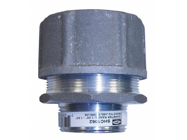 HUBBELL WIRING DEVICE-KELLEMS SHC1062 Cord Connector,1-1/2 in.,Straight,White
