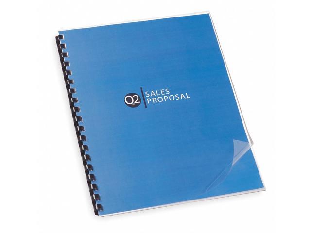 Gbc Binding Covers, Plastic, Clear, PK100 11' x 8-1/2' Clear Plastic 2000041