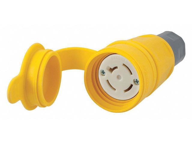 HUBBELL WIRING DEVICE-KELLEMS HBL27W09 Watertight Locking Connector, Non-NEMA,