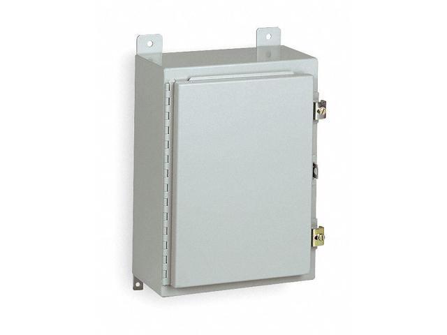 WIEGMANN N12161608 Padlockable Hasp Electrical Enclosures, 16 in H, 8 in D, 16