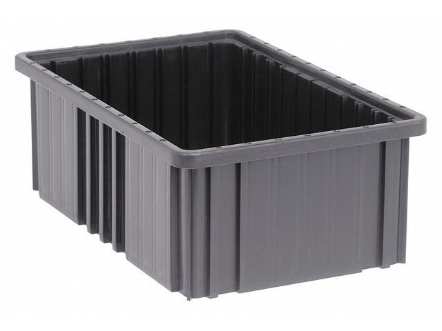 QUANTUM STORAGE SYSTEMS DG92060CO Polypropylene, Divider Box, Black, 16 1/2 in