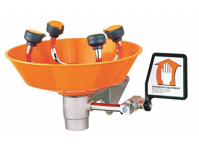 GUARDIAN EQUIPMENT G1724P Plumbed Eyewash, Wall Mount, Plumbed, 6 11/12 in H.,