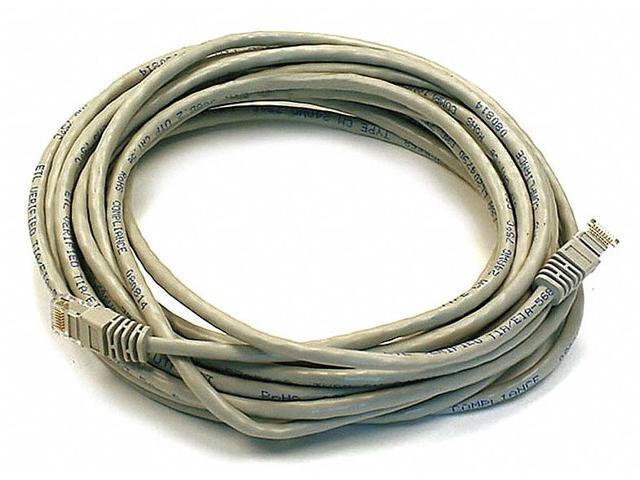 Monoprice Cat6 Ethernet Patch Cable - 25 Feet - Gray Network Internet Cord - RJ45, Stranded, 550Mhz, UTP, Pure Bare Copper Wire, 24AWG