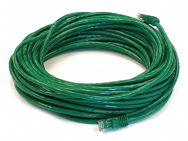 Monoprice Cat5e Ethernet Patch Cable - 50 Feet - Green Network Internet Cord - RJ45, Stranded, 350Mhz, UTP, Pure Bare Copper Wire, 24AWG