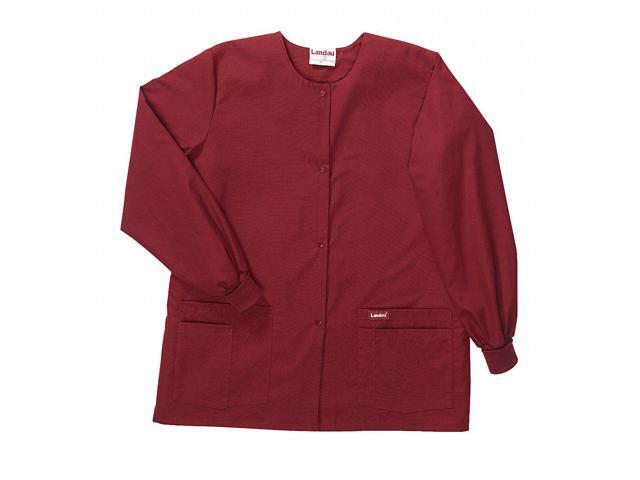 LANDAU 7525RWPLRG Warm up Jacket, Cotton/Polyester, Long Sleeve, 4 Pockets,
