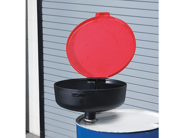 ULTRATECH 656 Drum Funnel, 11.5inH,Black,Polyethylene