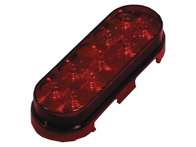 MAXXIMA M63322R Stop/Tail/Turn Light,Red,6-13/32'L,Oval
